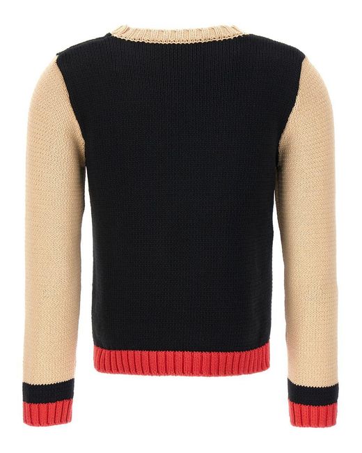 Moschino Black Archive Scarves Sweater, Cardigans