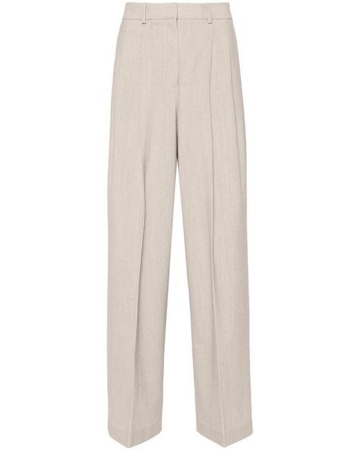 Theory White Dbl Pleat Pant N.Tra