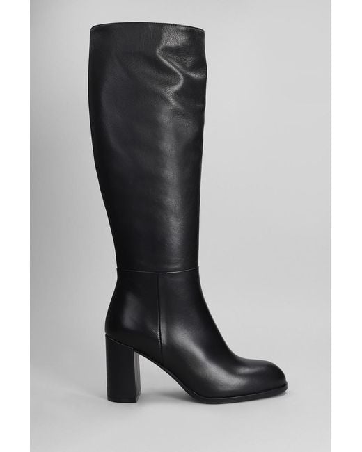 Evaluna Black High Heels Boots