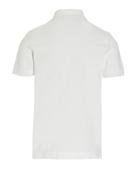 Dolce & Gabbana White Cotton-Piqué Polo Shirt for men