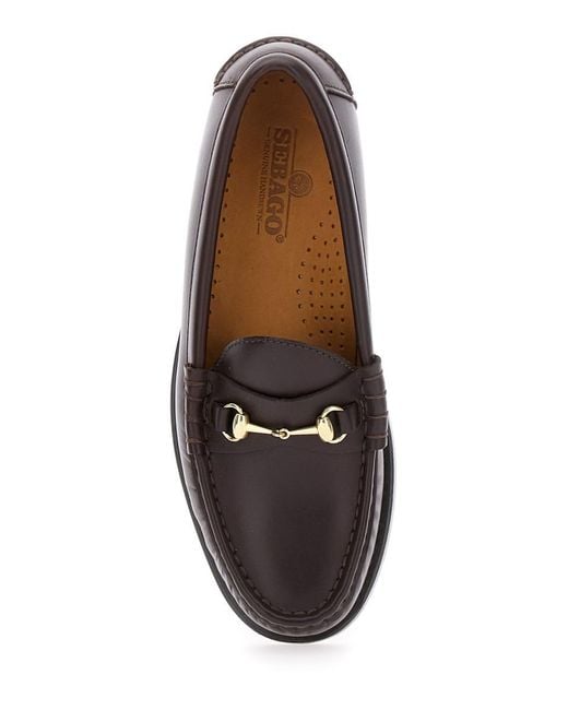 Sebago White 'Joe Modena' Bordeaux Pull-On Loafers With Horsebit Detail