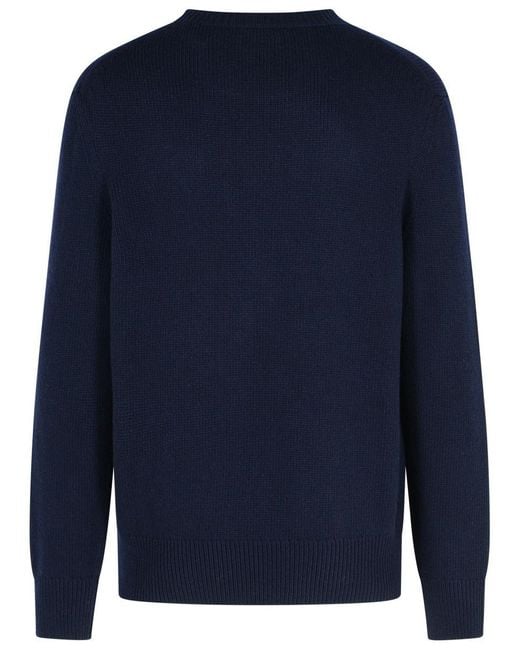 Burberry Blue 'Snowdonia' Wool And Cashmere Sweater for men
