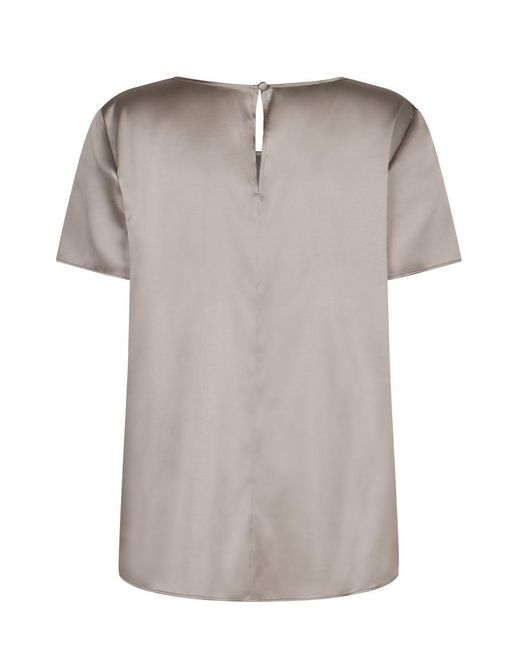 Emporio Armani Gray Silk Satin T-Shirt