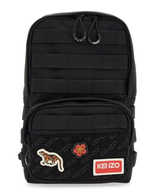 KENZO Synthetic Jungle Shoulder Backpack in Black for Men Lyst