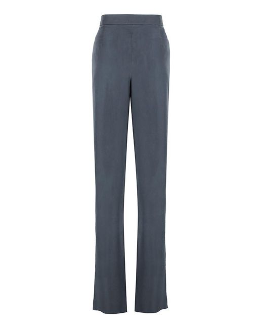 Giorgio Armani Blue Silk Trousers
