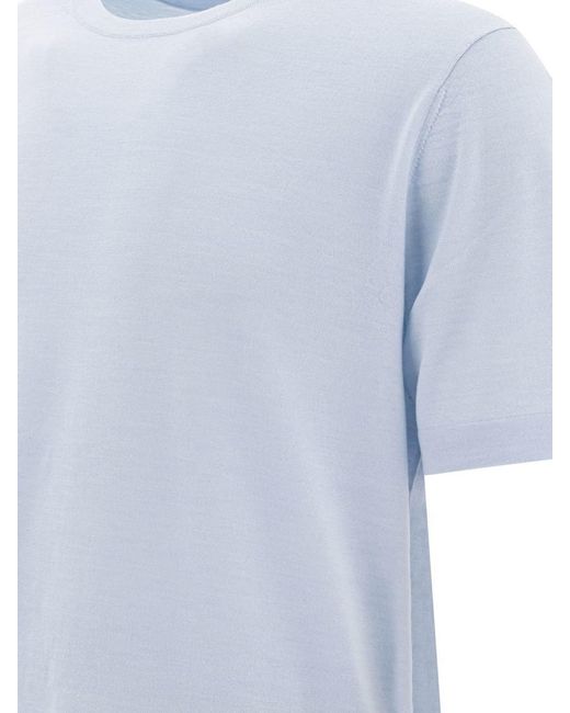 Vince Blue Short-Sleeved Sweater for men