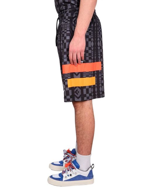 Marcelo Burlon Black X Kappa Bermuda Shorts for men