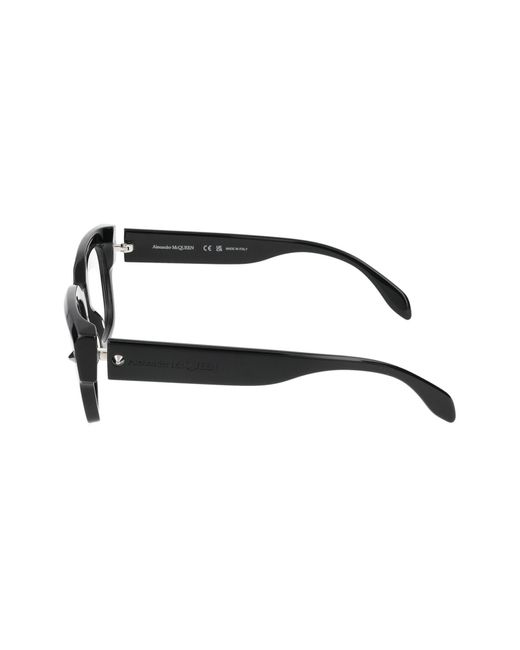 Alexander McQueen Black Eyeglasses for men
