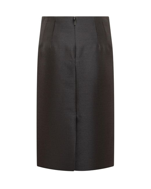 Versace Black Midi Skirt