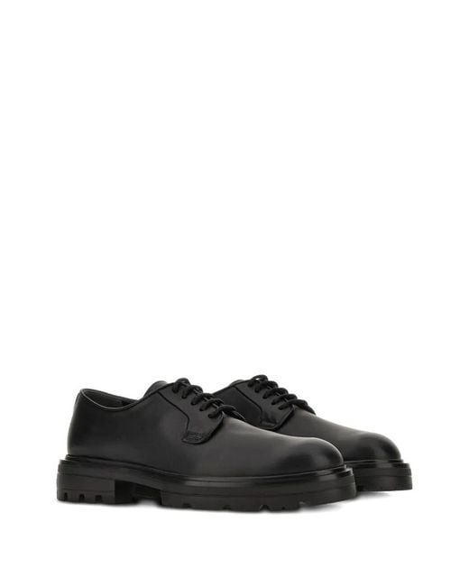 Hogan Black H673 Smooth Leather Derby Shoes for men