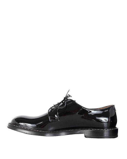 Doucal's Black Derby Shoes. for men