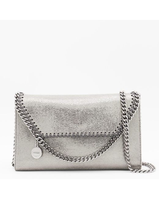 Stella McCartney Gray Falabella Shoulder Wallet Bags