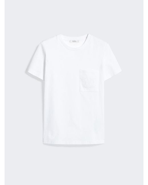Max Mara White "Papaia" Cotton T-Shirt