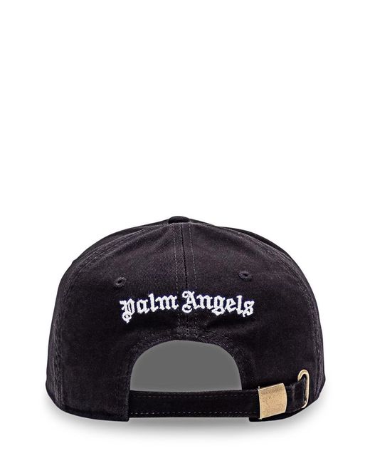Palm Angels Black Monogram Cap for men