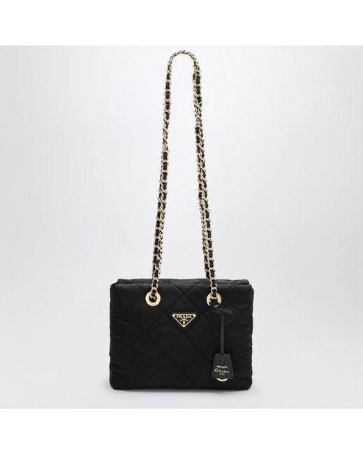 Prada Black Re-edition 1995 Chaîne Re-nylon Bag