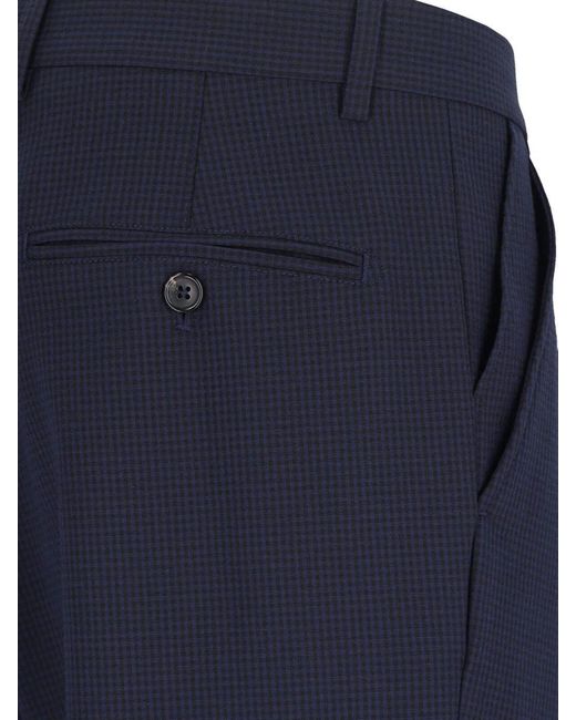 Paul Smith Blue Check Trousers for men