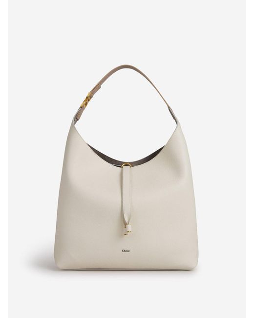 Chloé White Leather Hobo Bag