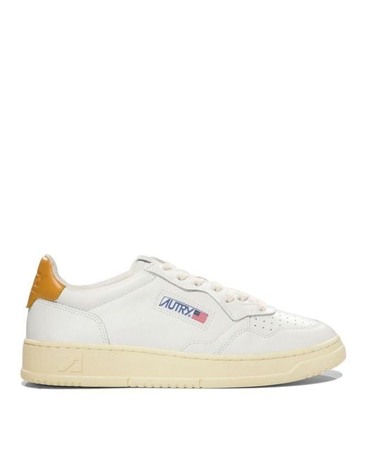 Autry White "Medalist" Sneakers for men