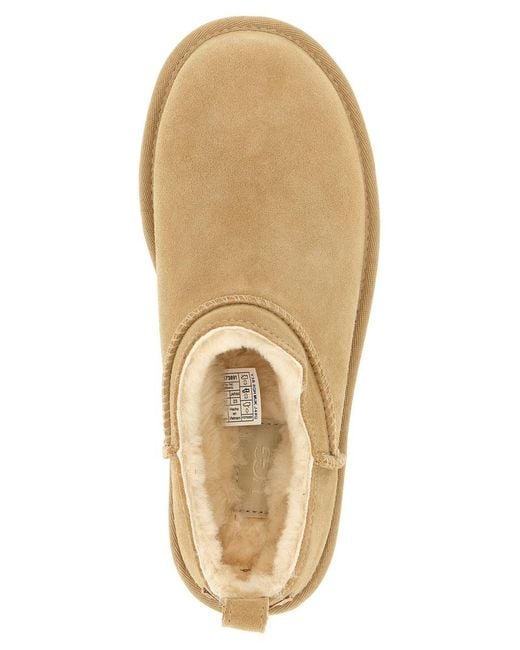 Ugg Brown 'classic Micro' Ankle Boots