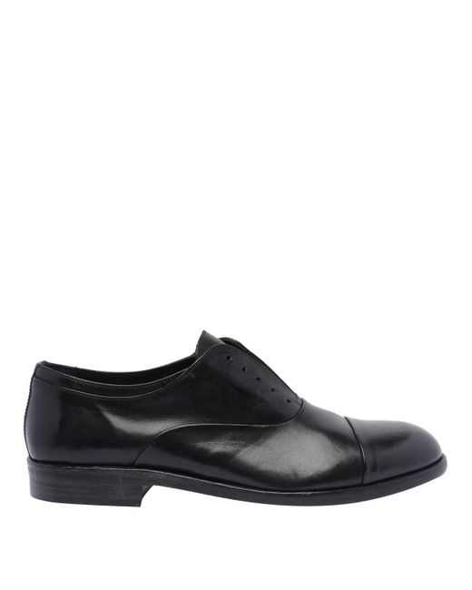 Pawelk's Black Flat Shoes for men