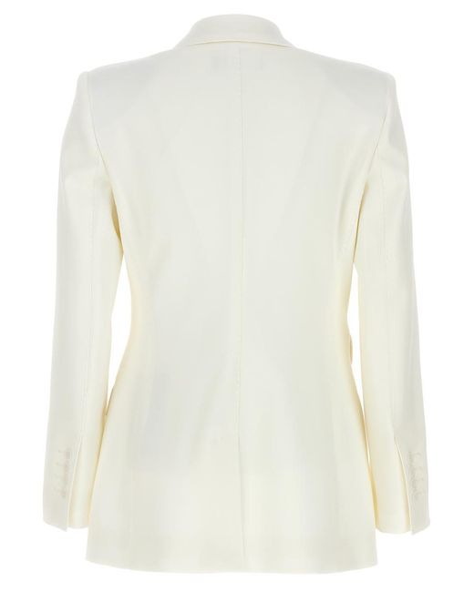 Dolce & Gabbana White Turlington Blazer Jackets