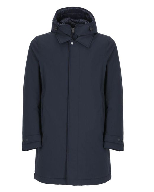 Woolrich Blue Nylon Jacket for men