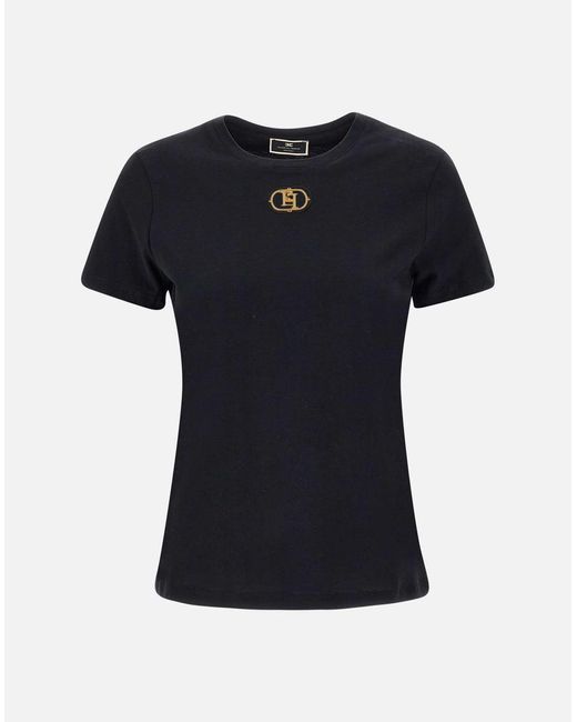Elisabetta Franchi Black T-Shirts And Polos