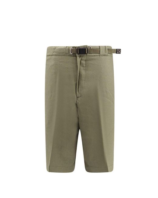 White Sand Green Bermuda Shorts for men
