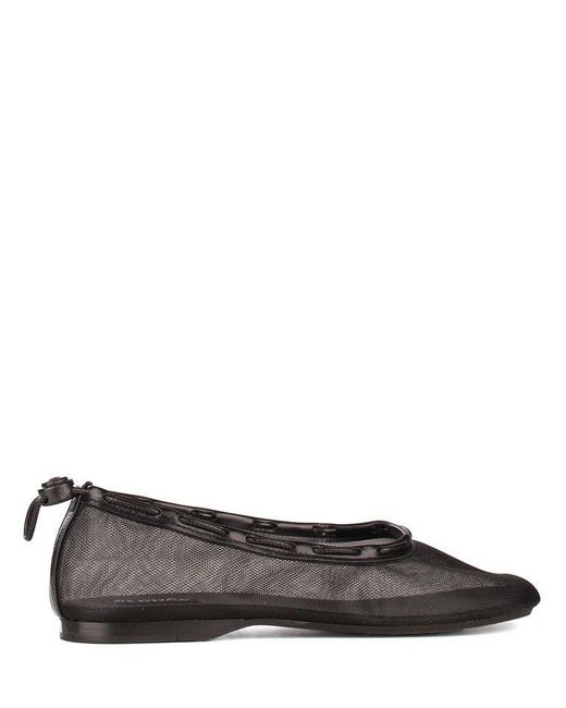 Alohas Black "Gill Mesh" Ballets Flat