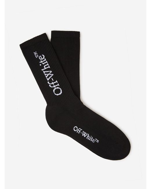 Off-White c/o Virgil Abloh Black Logo Cotton Socks for men
