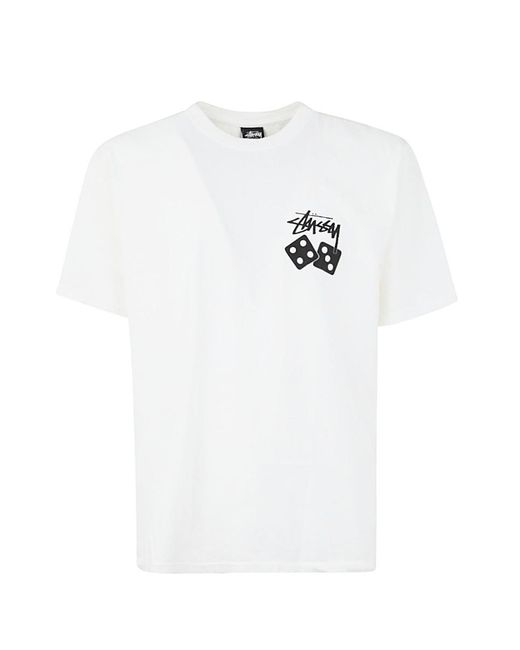 Stussy White Dice Dyed Tee Clothing for men