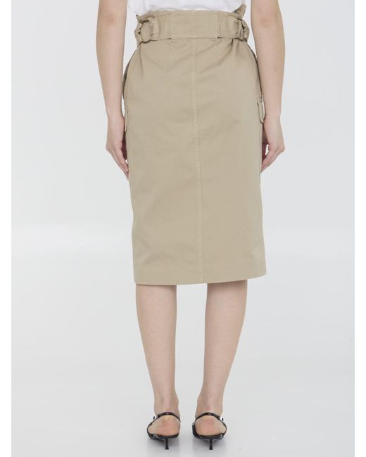 Saint Laurent Natural Saharienne Skirt
