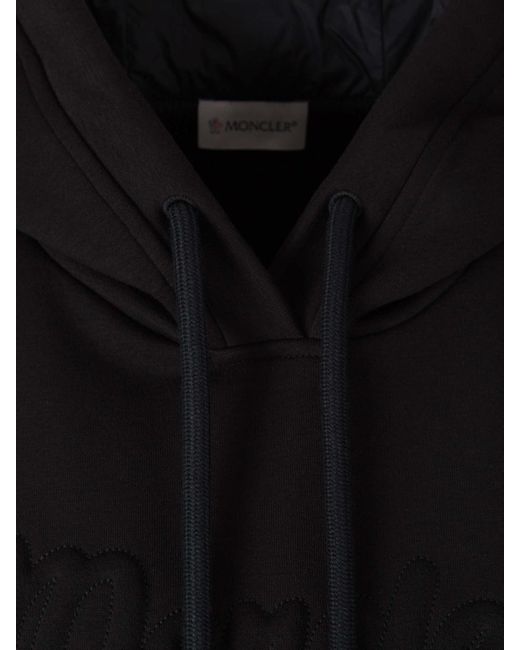 Moncler Black Mini Hooded Dress