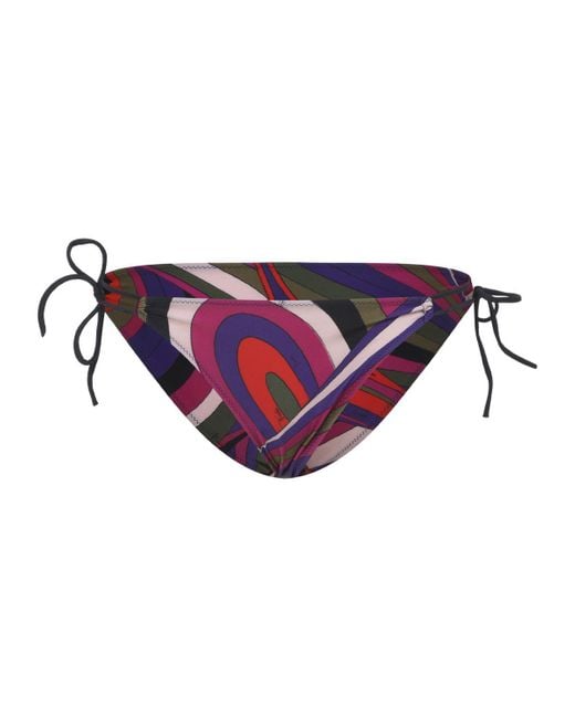 Emilio Pucci Purple Polyamide Bottom Bikini