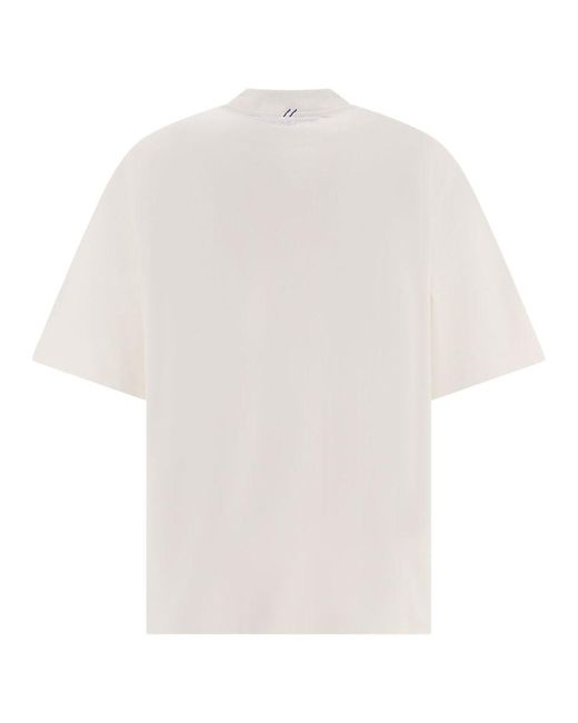 Burberry White T-Shirt With Ekd for men