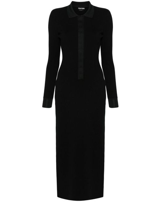 Tom Ford Black Knitted Maxi Dress