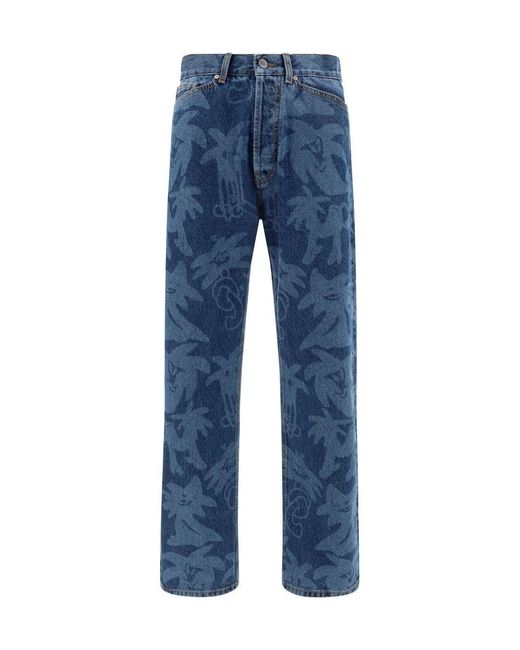 Palm Angels Blue Jeans for men
