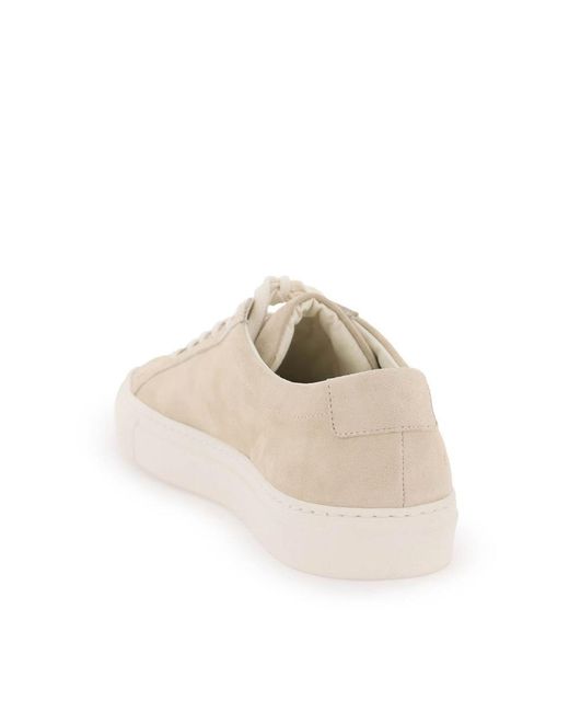 Common Projects Natural Suede Original Achilles Sneakers