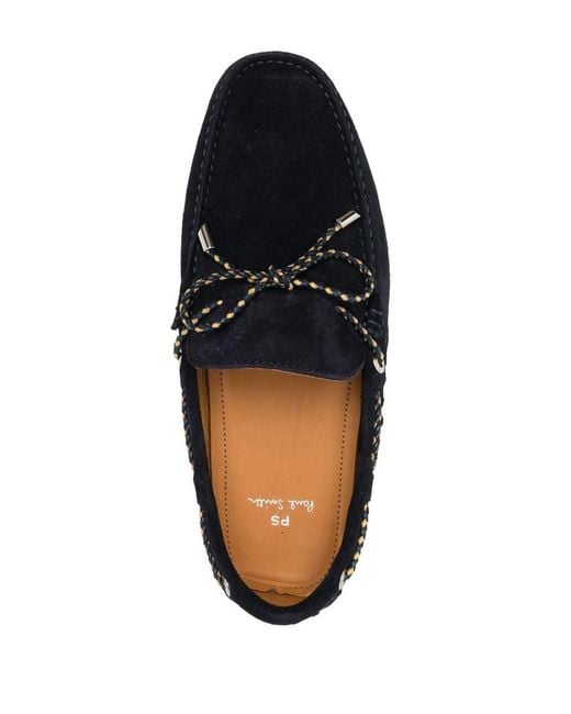 PS by Paul Smith Black Springfield Suede Leather Loafers for men