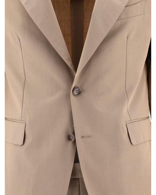 Tagliatore Natural Wool-Blend Single-Breasted Suit for men