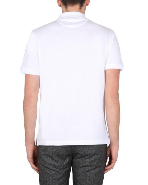 Brioni White Regular Fit Polo Shirt for men