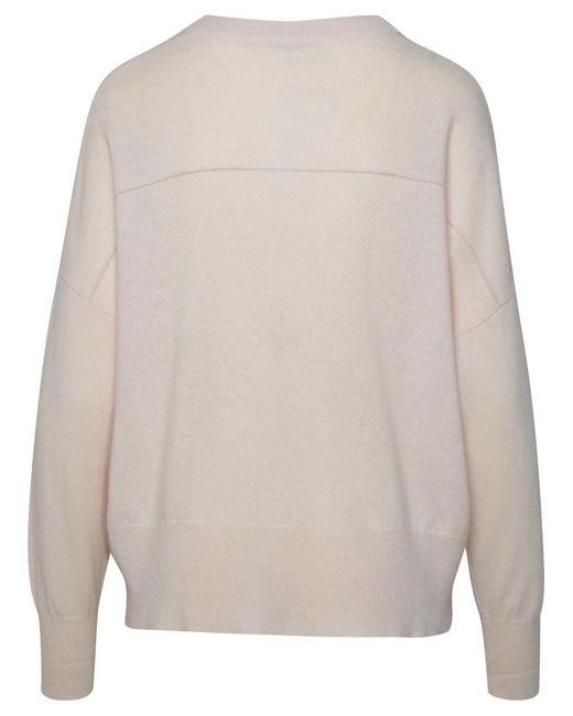 360cashmere Natural 'camille' Ivory Cashmere Sweater