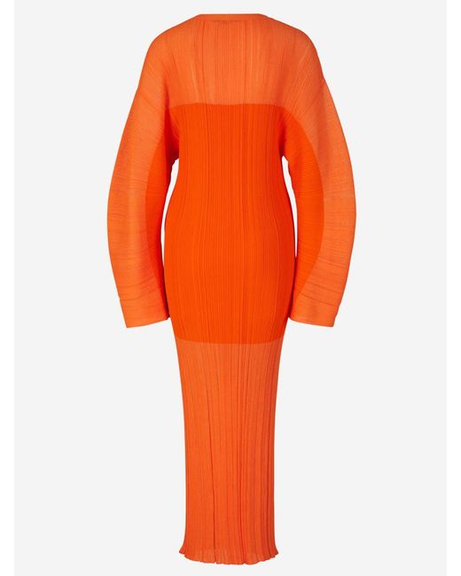 Stella McCartney Orange Knit Midi Dress