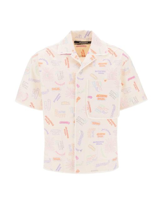 Jacquemus Pink 'La Chemise Artichaut' Short Sleeve Shirt for men
