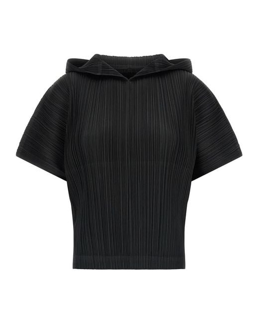 Pleats Please Issey Miyake Black 'Monthly Colors: August' Top