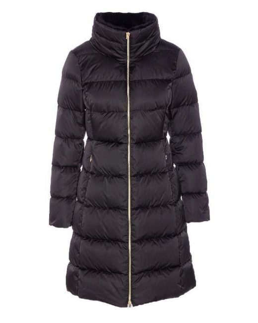 Herno Blue Padded High-Neck Oversized Coat