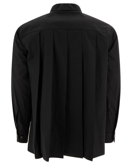 Sacai Black Shirt With Pocket for men