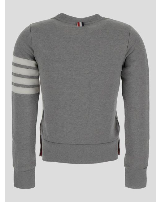 Thom Browne Gray Pullover Sweatshirt