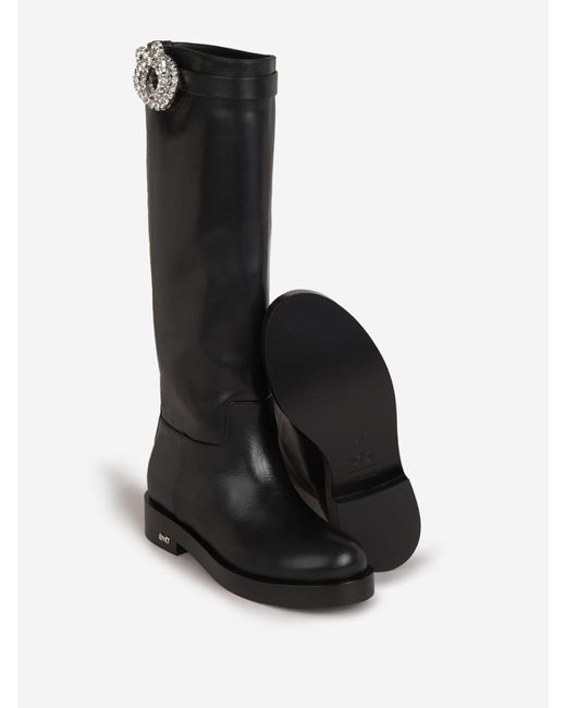 Mach & Mach Black Galaxy Leather Boots