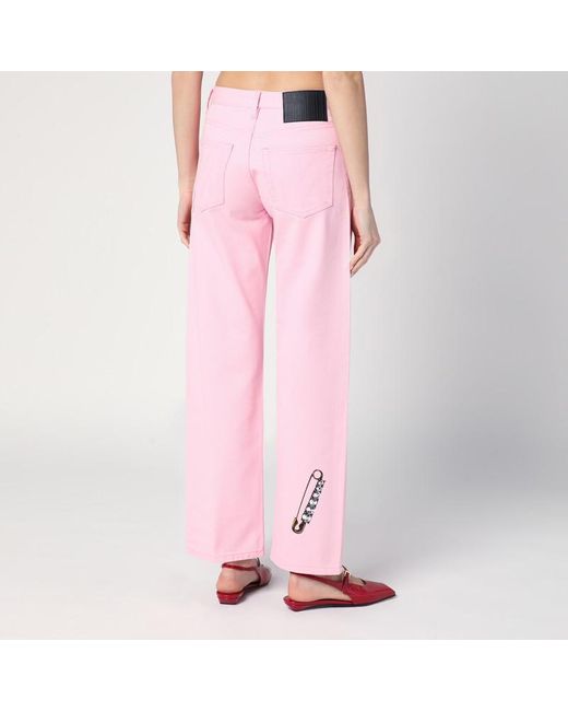Marc Jacobs Pink Jeans With Prints